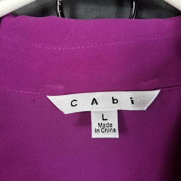CAbi Purple Passion Sheer Large Blouse - Picture 10 of 13